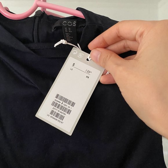 NWT COS XS Cotton-Silk Mix Long Sleeveless Dress - Picture 4 of 4